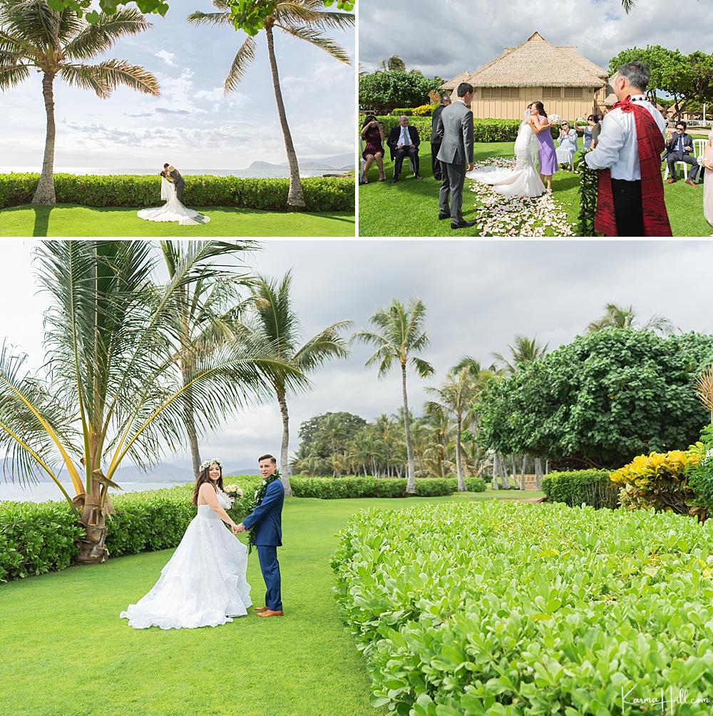 weddings at Paradise cove luau in Oahu 