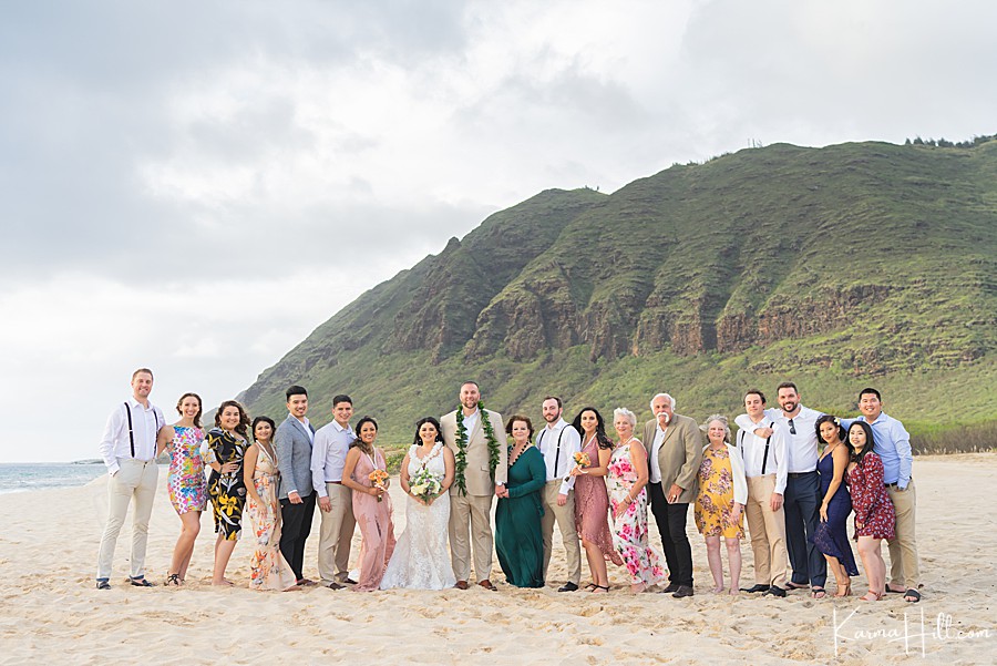 Oahu wedding on a beach 