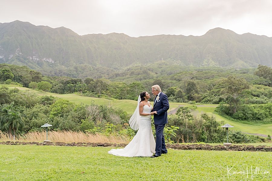 Oahu golf course wedding