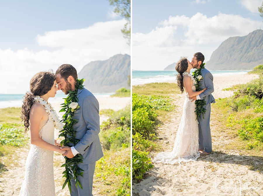 Oahu Beach Wedding portraits