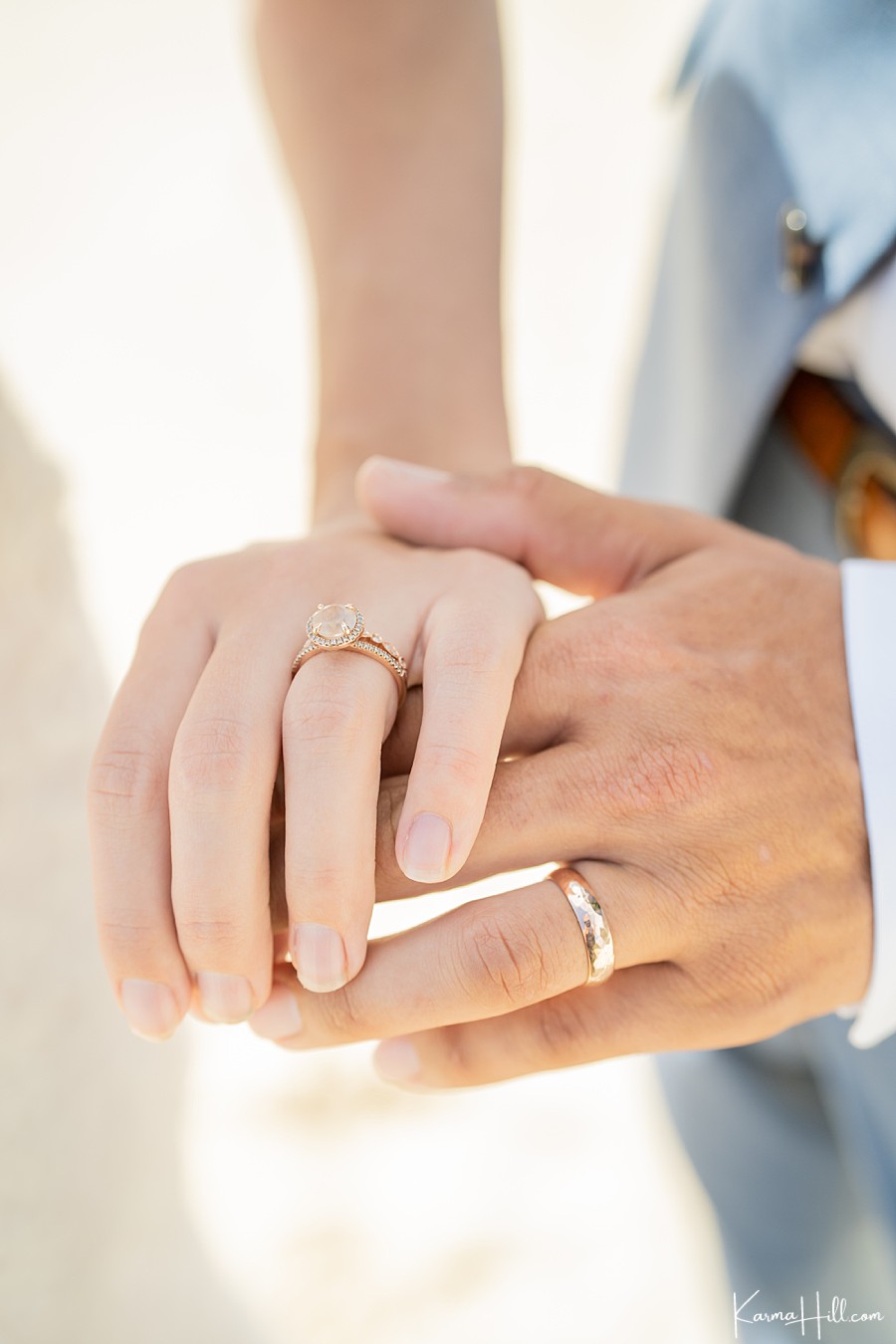 Oahu Beach Wedding rings