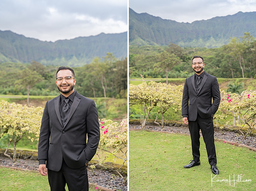 Oahu Wedding groom