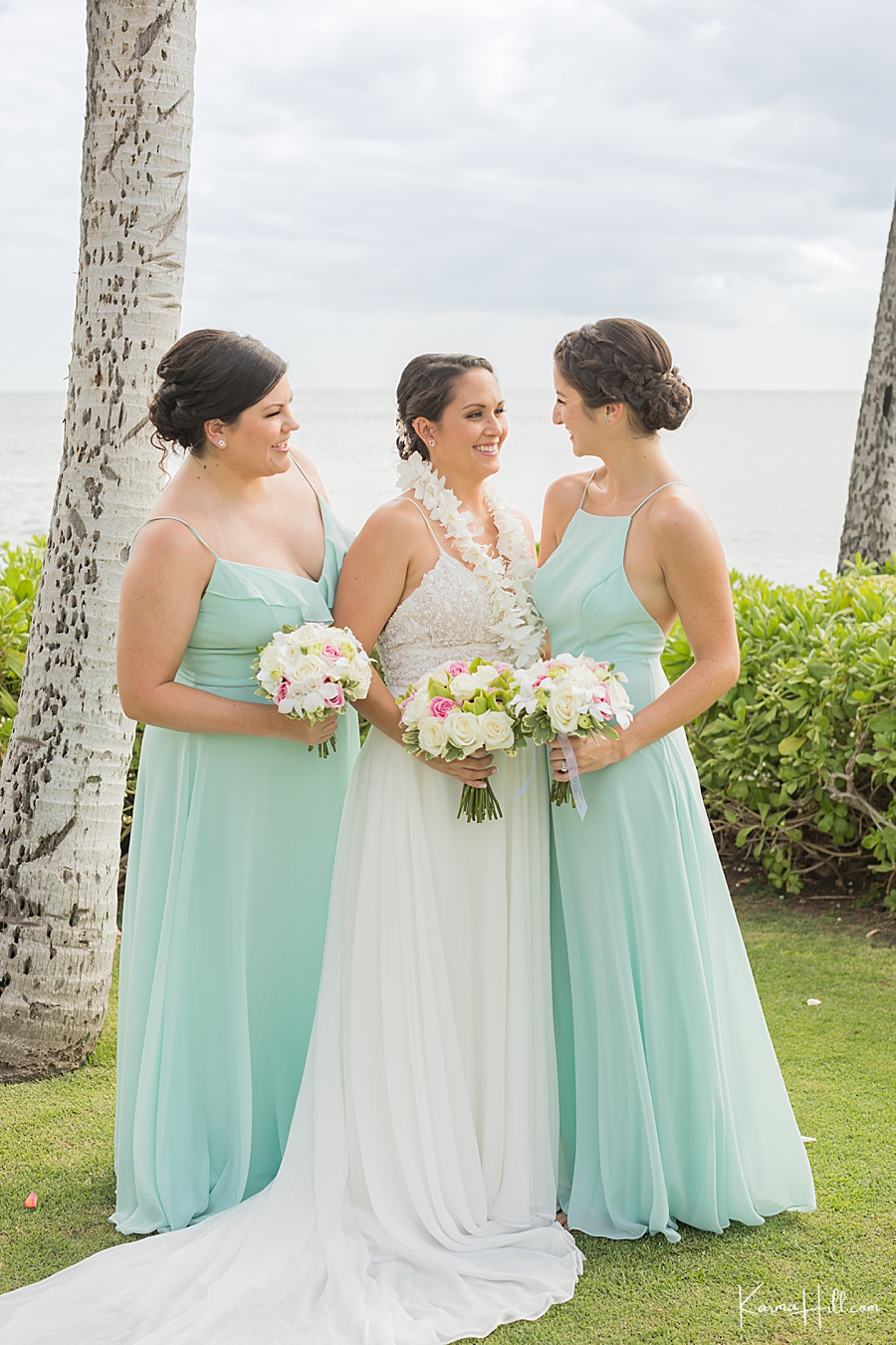 Hawaii Destination Wedding bridesmaids
