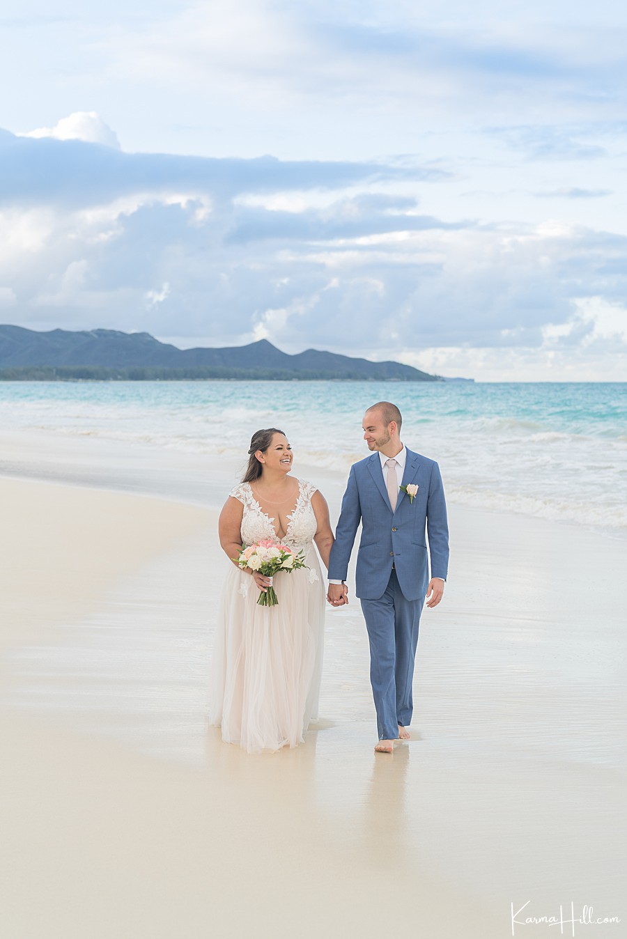 sunset beach wedding in hawaii