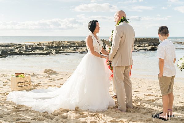 Newlywed Bliss - Carrie & Teddy's Beach Wedding in Oahu