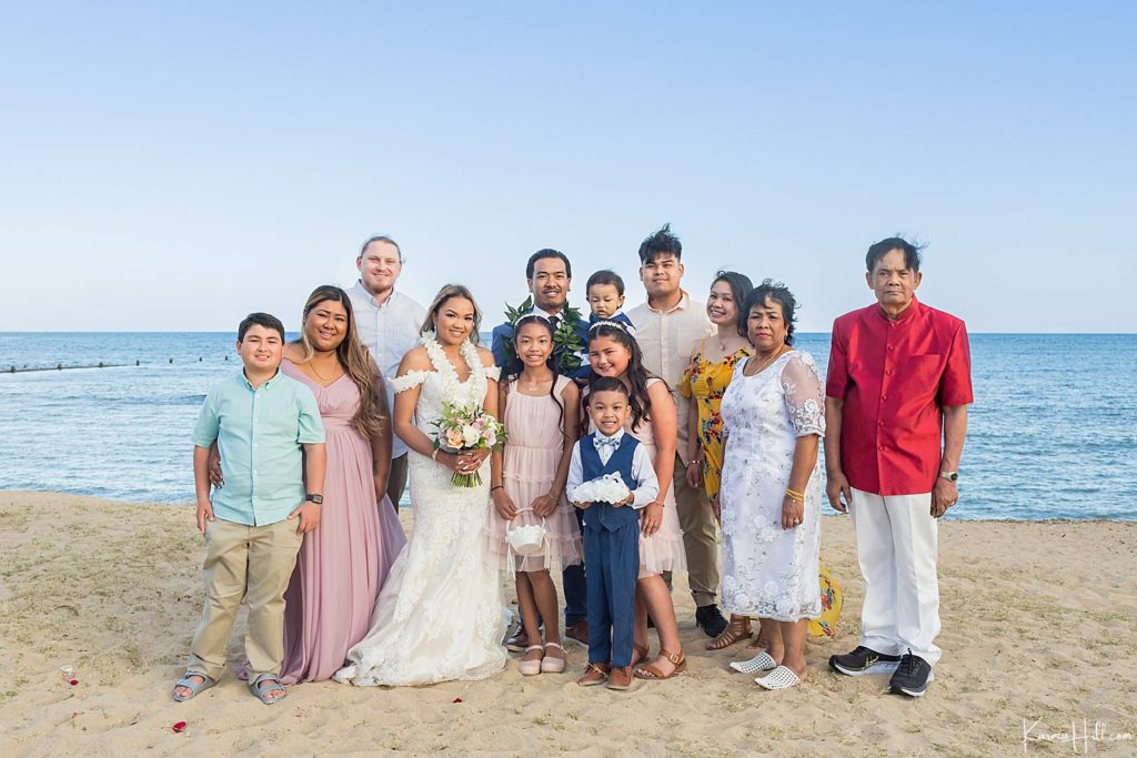 oahu family wedding photography