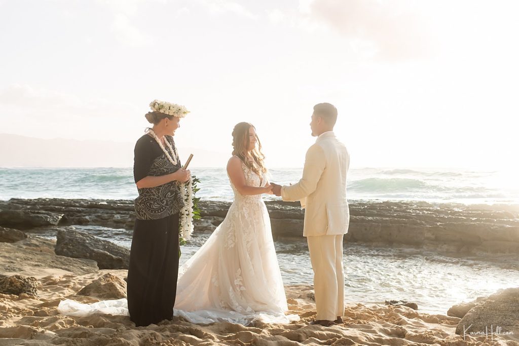 papailoa beach oahu wedding