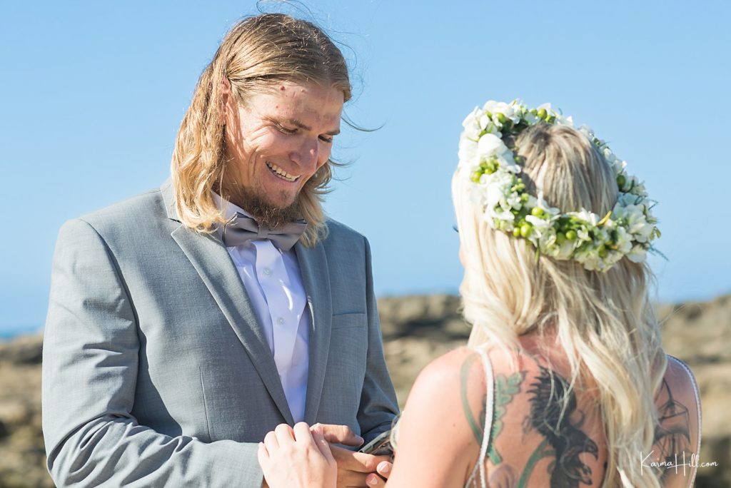 Oahu Beach Wedding vows