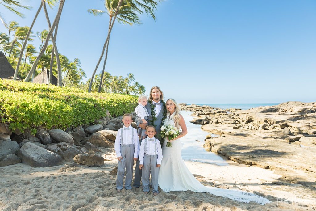Kid-friendly Oahu Beach Wedding