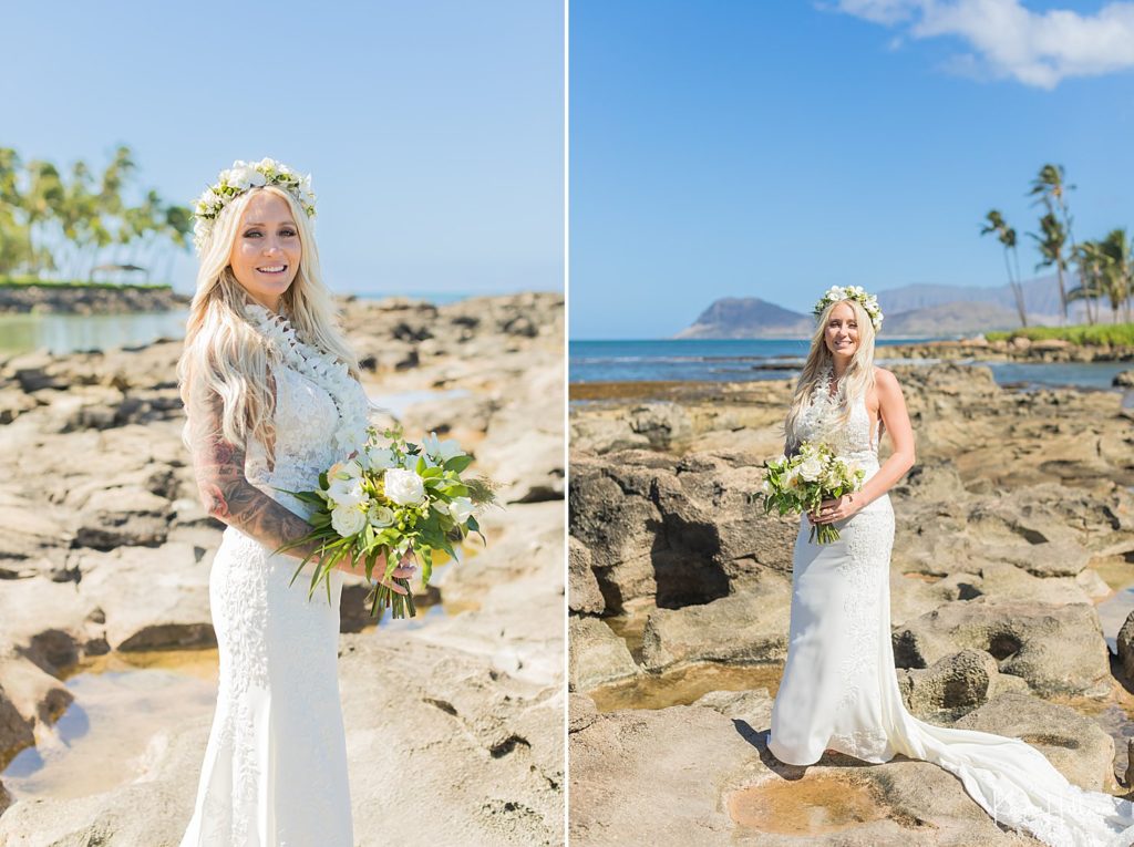Oahu Beach Wedding Bride