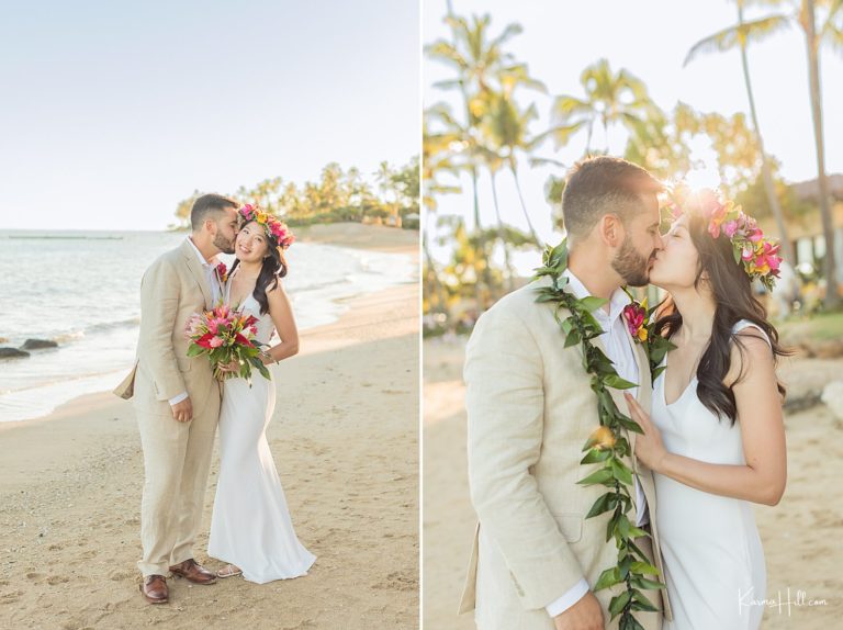 Bringing their Best - Lani & Alex's Beach Wedding in Oahu