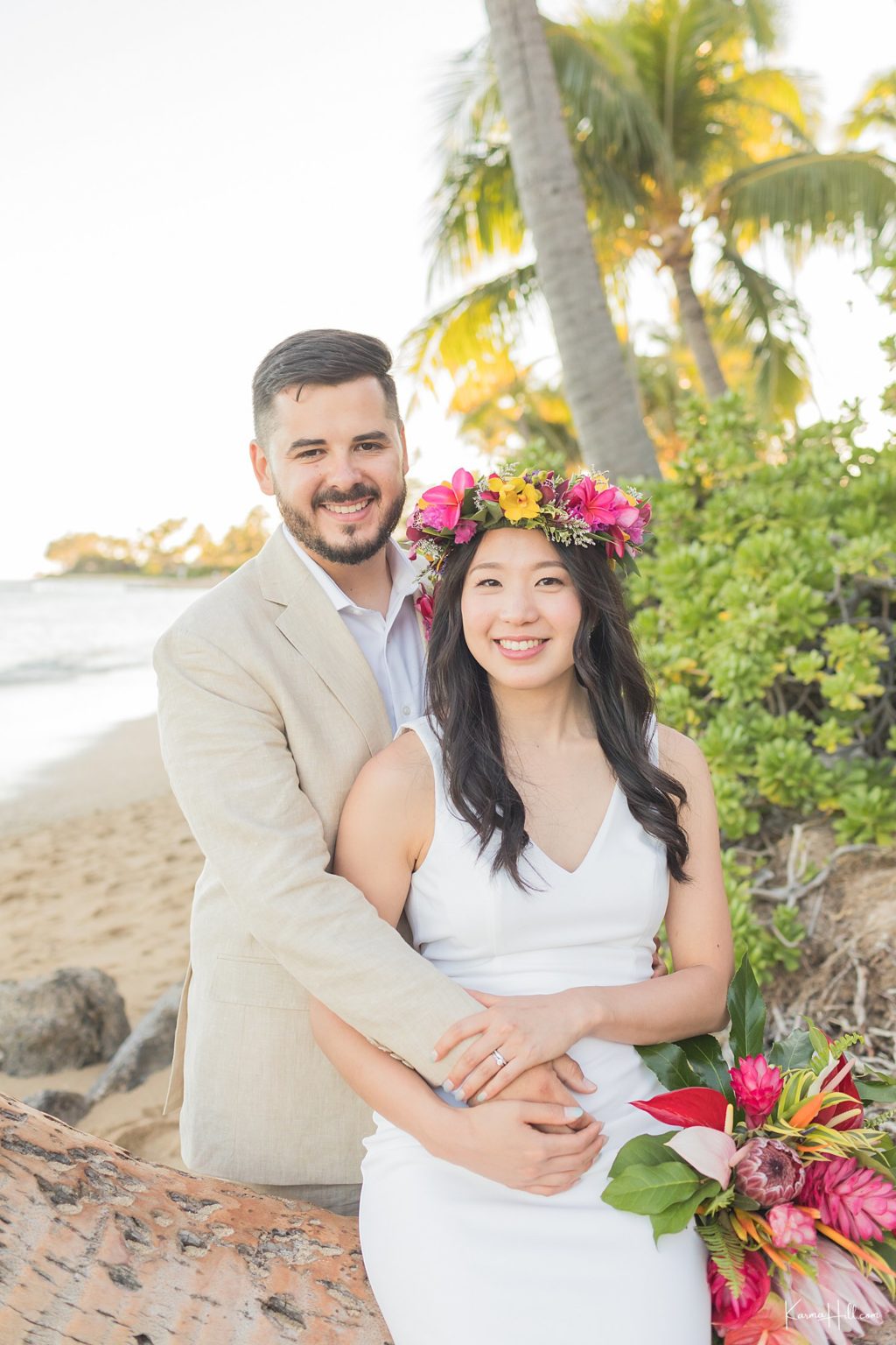 Bringing their Best - Lani & Alex's Beach Wedding in Oahu