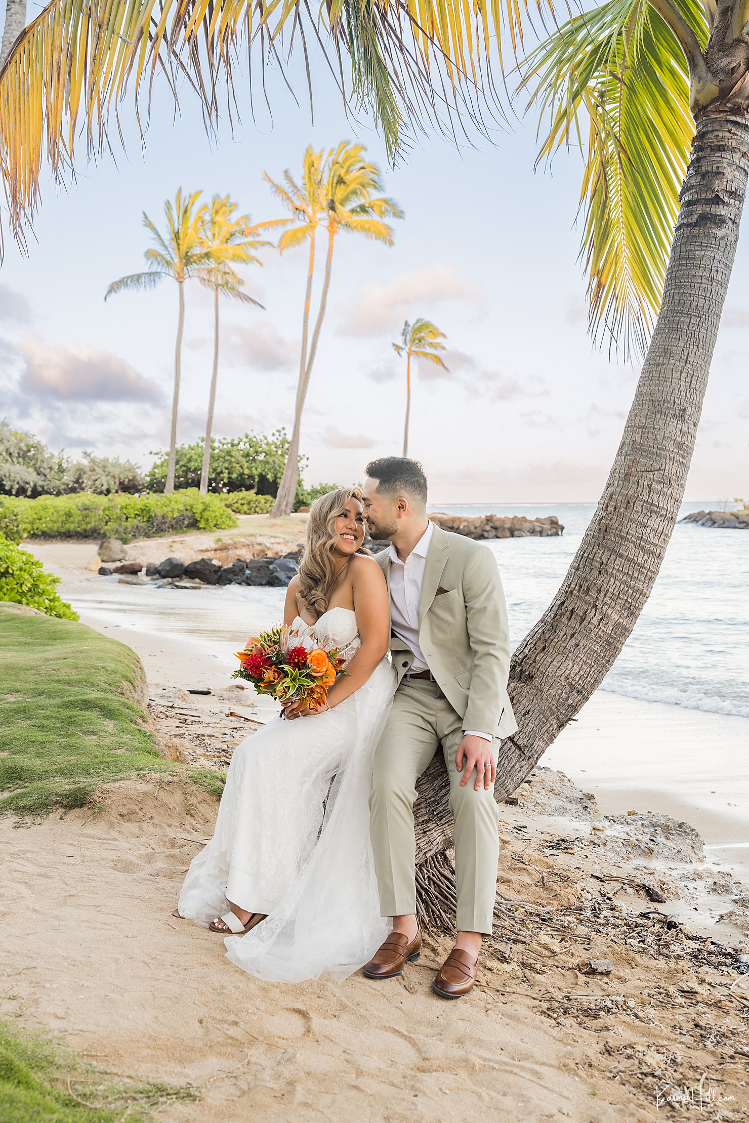 Beautiful elopement in Oahu